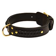 Handcrafted Braided Leather Dog Collar  Handcrafted Braided Leather Dog Collar