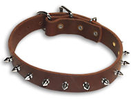 French bulldog spiked leather collar-small collar 1 1/4' (3 cm) French bulldog spiked leather collar-small collar 1 1/4' (3 cm)