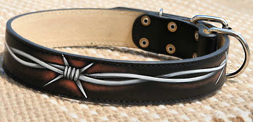 handmade leather dog collar- best dog collar