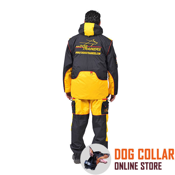 Membrane Fabric Training Suit with a Number of Pockets